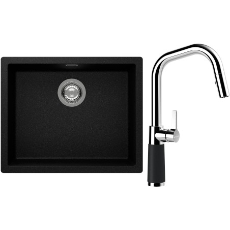 Set Schock S14-9 (dřez Kaia N-100L Magma + baterie SC-530.120 Magma)