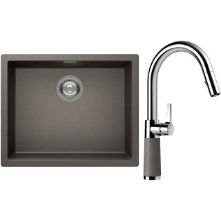 Set Schock S14-7 (dřez Kaia N-100L Silverstone + baterie SC-520.120 Silverstone)