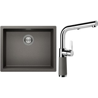 Set Schock S14-11 (dřez Kaia N-100L Silverstone + baterie SC-540.120 Silverstone)