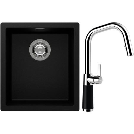 Set Schock S12-9 (dřez Kaia N-100S Puro + baterie SC-530.120 Puro)