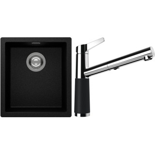 Set Schock S12-5 (dřez Kaia N-100S Magma + baterie SC-510.120 Magma)