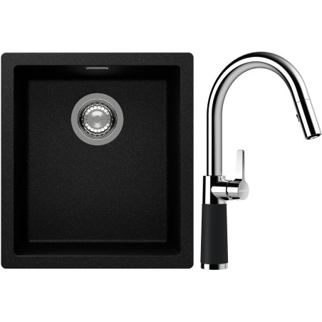 Set Schock S12-7 (dřez Kaia N-100S Magma + baterie SC-520.120 Magma)