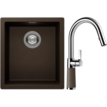 Set Schock S12-7 (dřez Kaia N-100S Bronze + baterie SC-520.120 Bronze)