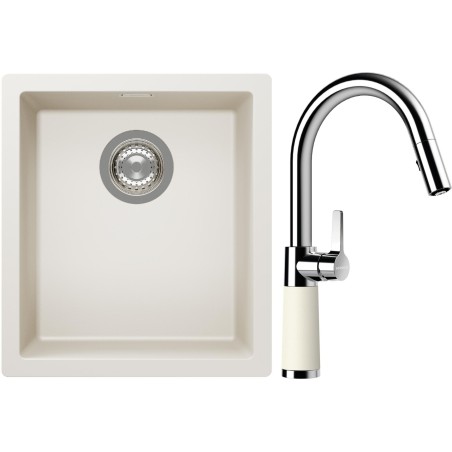 Set Schock S12-7 (dřez Kaia N-100S Magnolia + baterie SC-520.120 Magnolia)