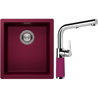 Set Schock S12-11 (dřez Kaia N-100S Berry + baterie SC-540.120 Berry)