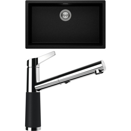 Set Schock S15-5 (dřez Kaia N-100XL Magma + baterie SC-510.120 Magma)