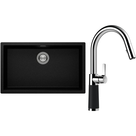 Set Schock S15-7 (dřez Kaia N-100XL Magma + baterie SC-520.120 Magma)