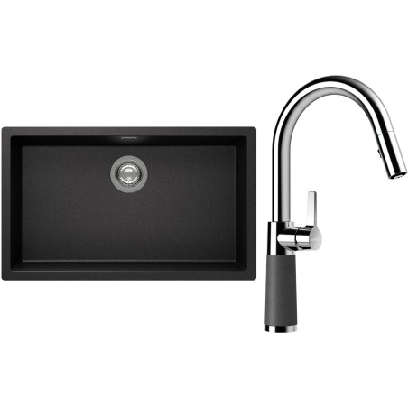 Set Schock S15-7 (dřez Kaia N-100XL Stone + baterie SC-520.120 Stone)