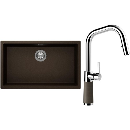 Set Schock S15-9 (dřez Kaia N-100XL Bronze + baterie SC-530.120 Bronze)