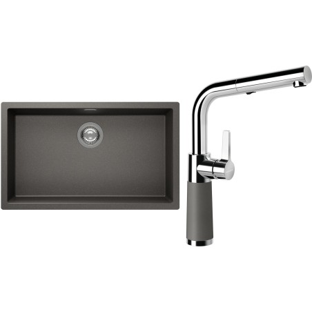 Set Schock S15-11 (dřez Kaia N-100XL Silverstone + baterie SC-540.120 Silverstone)