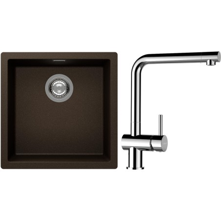 Set Schock S13-12 (dřez Kaia N-100 Bronze + baterie Epos Chrom)