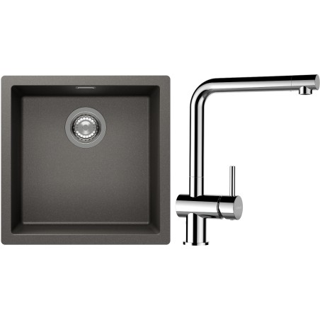 Set Schock S13-12 (dřez Kaia N-100 Silverstone + baterie Epos Chrom)