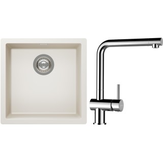 Set Schock S13-12 (dřez Kaia N-100 Magnolia + baterie Epos Chrom)