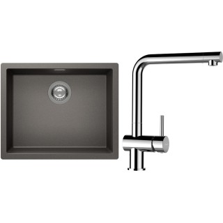 Set Schock S14-12 (dřez Kaia N-100L Silverstone + baterie Epos Chrom)