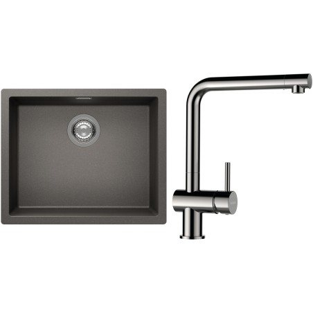 Set Schock S14-3 (dřez Kaia N-100L Silverstone + baterie Epos Nerezový vzhled)