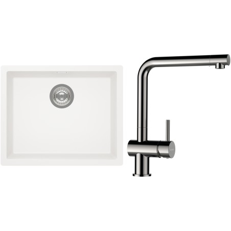 Set Schock S14-3 (dřez Kaia N-100L Polaris + baterie Epos Nerezový vzhled)