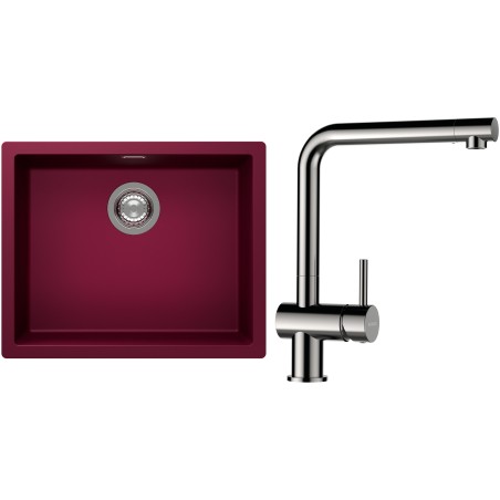 Set Schock S14-3 (dřez Kaia N-100L Berry + baterie Epos Nerezový vzhled)