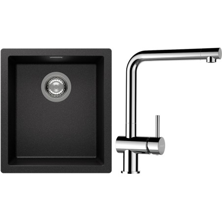 Set Schock S12-12 (dřez Kaia N-100S Stone + baterie Epos Chrom)