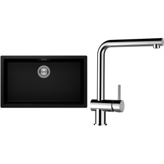 Set Schock S15-12 (dřez Kaia N-100XL Puro + baterie Epos Chrom)