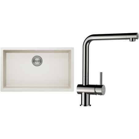 Set Schock S15-3 (dřez Kaia N-100XL Magnolia + baterie Epos Nerezový vzhled)