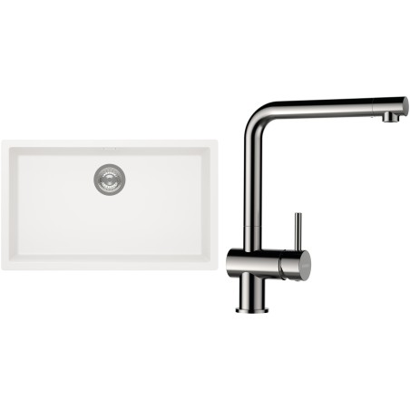 Set Schock S15-3 (dřez Kaia N-100XL Polaris + baterie Epos Nerezový vzhled)