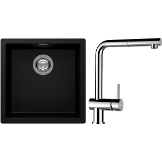 Set Schock S13-13 (dřez Kaia N-100 Puro + baterie Epos.120 Chrom)