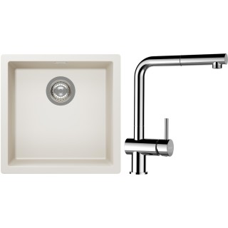 Set Schock S13-13 (dřez Kaia N-100 Magnolia + baterie Epos.120 Chrom)