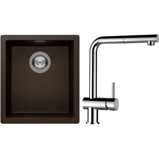 Set Schock S12-13 (dřez Kaia N-100S Bronze + baterie Epos.120 Chrom)