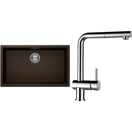 Set Schock S15-13 (dřez Kaia N-100XL Bronze + baterie Epos.120 Chrom)