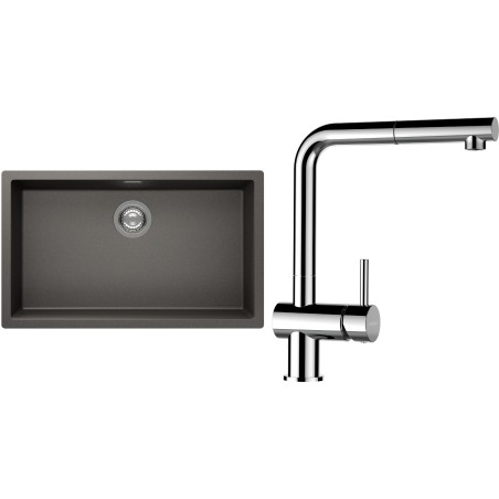 Set Schock S15-13 (dřez Kaia N-100XL Silverstone + baterie Epos.120 Chrom)