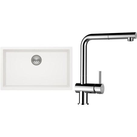 Set Schock S15-13 (dřez Kaia N-100XL Polaris + baterie Epos.120 Chrom)