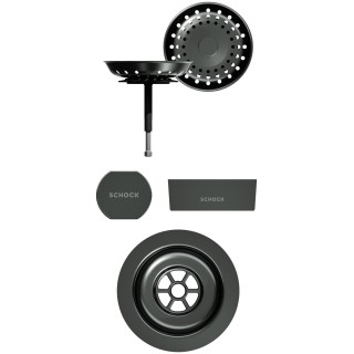 Části dřezu v provedení Gunmetal brushed, Schock 400075GUB