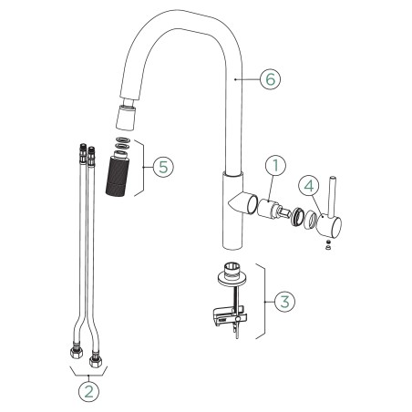 Kuchyňská baterie Schock Talinos.120 Copper brushed