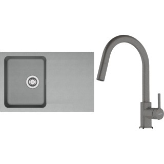 Set Franke T127Š (dřez OID 611-78 Šedá + baterie FC 6051.084 LINA Šedý kámen)