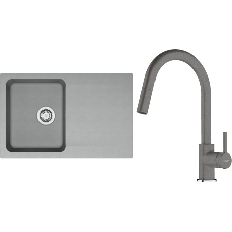 Set Franke T127Š (dřez OID 611-78 Šedá + baterie FC 6051.084 LINA Šedý kámen)