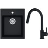 Set Franke T129Č (dřez SID 610-40 Černá + baterie FC 6051.901 LINA Matná černá)