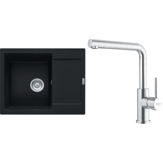 Set Franke G299MČ (dřez MRG 611-62 Matná černá + baterie FC 6985.501 SMART GLENDA Celonerez)
