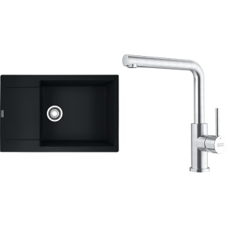 Set Franke G301MČ (dřez MRG 611-78 BB Matná černá + baterie FC 6985.501 SMART GLENDA Celonerez)
