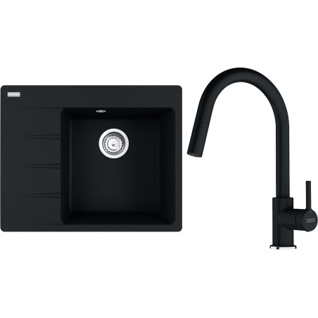 Set Franke G285O (dřez CNG 611-62 TL/7 Onyx + baterie FC 6051.071 LINA Onyx)