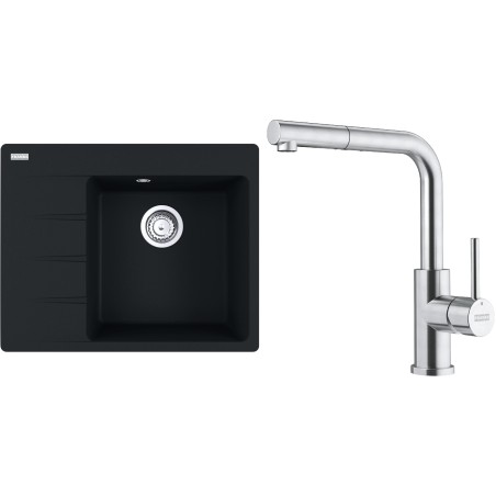 Set Franke G283MČ (dřez CNG 611-62 TL/7 Matná černá + baterie FC 6986.501 SMART GLENDA Celonerez)