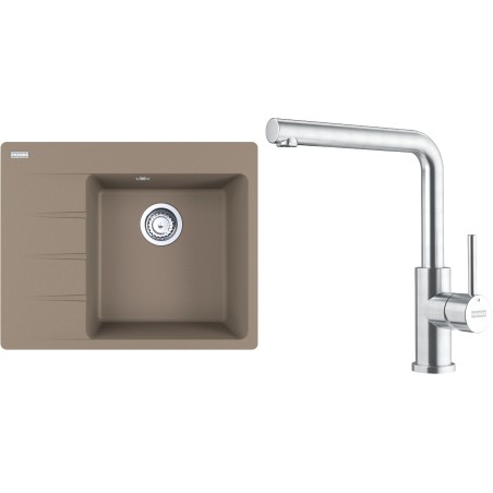 Set Franke G281KA (dřez CNG 611-62 TL/7 Kašmír + baterie FC 6985.501 SMART GLENDA Celonerez)