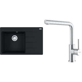Set Franke G288MČ (dřez CNG 611-78 TL/2 Matná černá + baterie FC 6985.501 SMART GLENDA Celonerez)