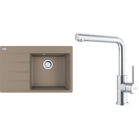 Set Franke G287KA (dřez CNG 611-78 TL/7 Kašmír + baterie FC 6985.501 SMART GLENDA Celonerez)