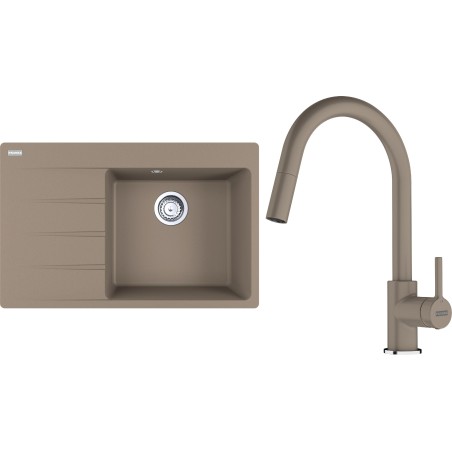 Set Franke G291KA (dřez CNG 611-78 TL/7 Kašmír + baterie FC 6051.424 LINA Kašmír)