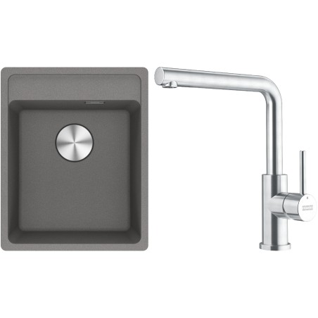 Set Franke G294ŠK (dřez MRG 610-37 RTL Šedý kámen + baterie FC 6985.501 SMART GLENDA Celonerez)
