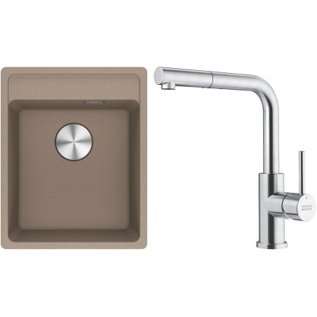 Set Franke G295KA (dřez MRG 610-37 RTL Kašmír + baterie FC 6986.501 SMART GLENDA Celonerez)