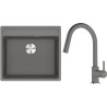 Set Franke G296ŠK (dřez MRG 610-52 RTL Šedý kámen + baterie FC 6051.084 LINA Šedý kámen)