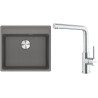 Set Franke G297ŠK (dřez MRG 610-52 RTL Šedý kámen + baterie FC 6985.501 SMART GLENDA Celonerez)