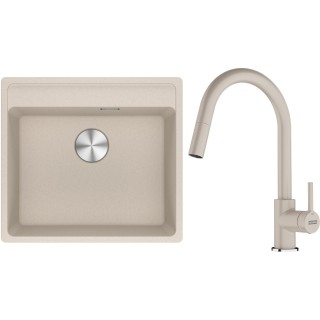 Set Franke G296SA (dřez MRG 610-52 RTL Sahara + baterie FC 6051.082 LINA Sahara)