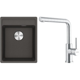 Set Franke G294ŠB (dřez MRG 610-37 RTL Šedá břidlice + baterie FC 6985.501 SMART GLENDA Celonerez)